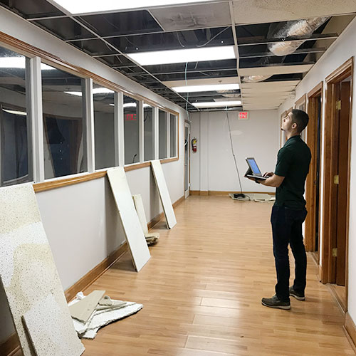 commercial office water damage